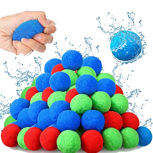 Wasserbomben Set Splash Bälle, 24 Stück Wasserbomben Wiederverwendbar, Wasserballons Bomben, Weiche Wasserbälle in bunten Farben, Splash Ball Wasser Ballon, Pool Spielzeug Ball Wasser Waterbomb (A) von JOKILY