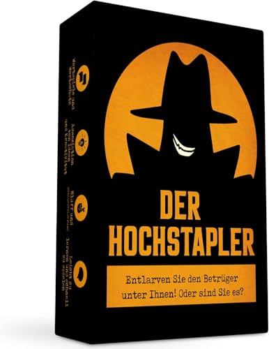JOKSNK Der Hochstapler – Können Sie ihn entlarven? Gesellschaftsspiel zum Bluffen, Raten und Entlarven für Erwachsene & Familie von JOKSNK