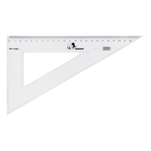 JOLLY Geometrisches Dreieck, 60°, 25 cm, transparent, stabil, aus Kunststoff, für Schule, Technisches Zeichnen, Geometrie, Zeichnen, Messen, Unterricht JOLLY Geometrisches Dreieck, 60°, 25 cm, transparent, stabil, aus Kunststoff, für Schule, Technisches Zeichnen, Geometrie, Zeichnen, Messen, Unterricht von JOLLY