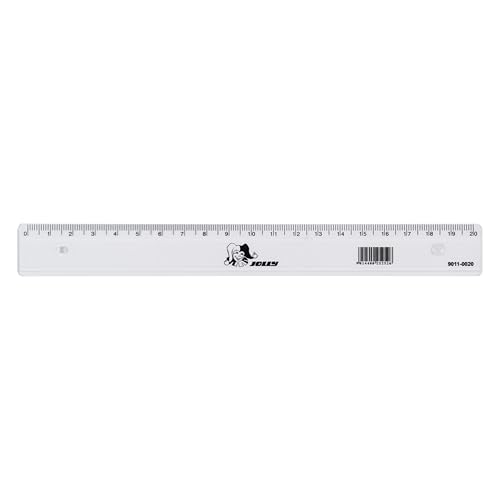 JOLLY Standard-Lineal, 20 cm, transparent, stabil, aus Kunststoff, für Schule, Rechnen, Zeichnen, Schreiben, ideal für Etui, Schultasche, Unterricht JOLLY Standard-Lineal, 20 cm, transparent, stabil, aus Kunststoff, für Schule, Rechnen, Zeichnen, Schreiben, ideal für Etui, Schultasche, Unterricht von JOLLY