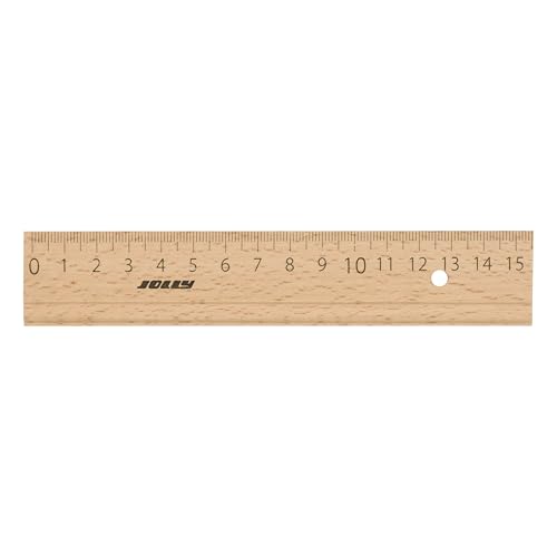 JOLLY Universal Holzlineal, 15 cm, bruchfest, naturfarben, für Schule, Rechnen, Zeichnen, Schreiben, kompakt, robust, ideal für Federmäppchen, Schultasche JOLLY Universal Holzlineal, 15 cm, bruchfest, naturfarben, für Schule, Rechnen, Zeichnen, Schreiben, kompakt, robust, ideal für Federmäppchen, Schultasche von JOLLY