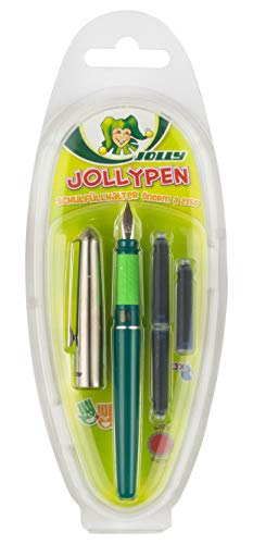 Jolly Schulfüllhalter mit 3 Tintenpatronen für Rechts-& Linkshänder - mehrfarbig von JOLLY