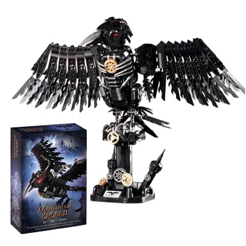 JOMIOD Mechanical Crow Modellbausätze, 1018 Klemmbausteine Krähe Baustein Set EIN Düster-Magisches Mechanik-Meisterwerk mit Seele, Kreatives STEM Geschenk für Erwachsene Sammler Kinder JOMIOD Mechanical Crow Modellbausätze, 1018 Klemmbausteine Krähe Baustein Set EIN Düster-Magisches Mechanik-Meisterwerk mit Seele, Kreatives STEM Geschenk für Erwachsene Sammler Kinder von JOMIOD