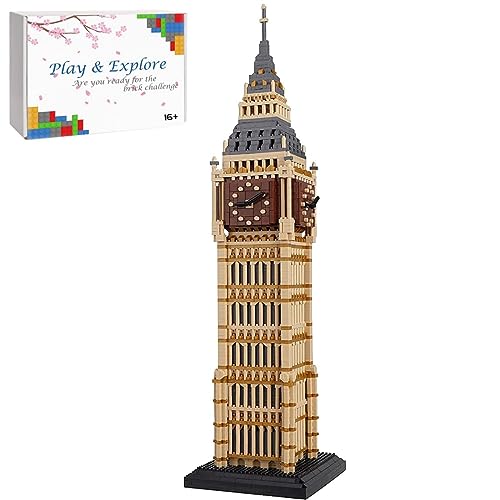 JOMIOD Modular Haus Bausteine, 3660 Klemmbausteine Big Ben Bausteine Bausatz, DIY Mini Modular Building Konstruktionsspielzeug, Architektur Baustein Modell MOC Nicht Kompatibel mit Lego von JOMIOD