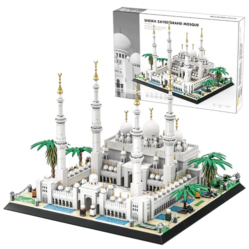 JOMIOD Sheikh Zayed Grand Mosque Bausteine Bausatz, 1463 Klemmbausteine Modular Haus Building Bausteine, Weltberühmtes Architekturmodell-Spielzeuggeschenk für Kinder und Erwachsene von JOMIOD