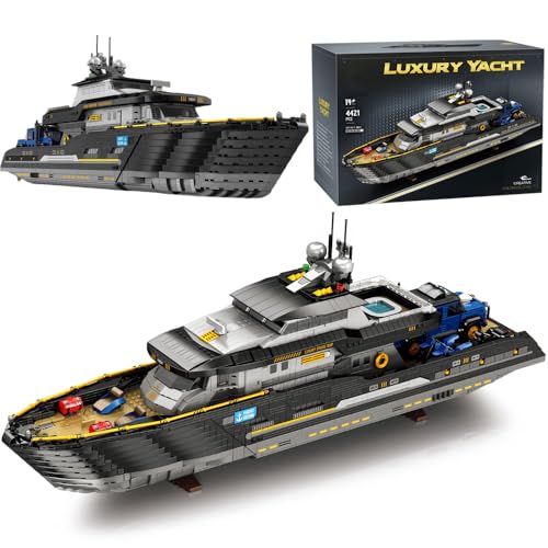 JOMIOD Technik Luxusyacht Bausteine Bausatz, 4421 Klemmbausteine Yacht Modellbausätze, Das Ultimate Hingucker-Set für Sammler & Baumeister! JOMIOD Technik Luxusyacht Bausteine Bausatz, 4421 Klemmbausteine Yacht Modellbausätze, Das Ultimate Hingucker-Set für Sammler & Baumeister! von JOMIOD
