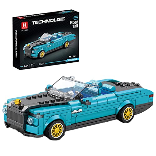 JOMIOD Technik Sportwagen Modellbausatz für Rolls-Royce Boat Tail, 417 Klemmbausteine MOC Auto Supersportwagen Bausteine Bausatz, Technic Rennauto Konstruktionsspielzeug Kompatibel mit Lego Technic von JOMIOD