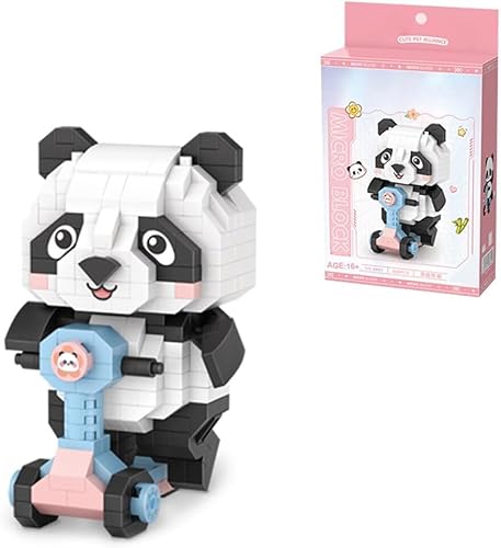 Kreativ Panda Micro Bauklötze, 320 Klemmbausteine Skateboard Panda Modular Baukasten, Pandabär Tier Bausteine Spielzeug, Dekoration für Kinder, Geschenk, Nicht Kompatibel mit Lego Kreativ Panda Micro Bauklötze, 320 Klemmbausteine Skateboard Panda Modular Baukasten, Pandabär Tier Bausteine Spielzeug, Dekoration für Kinder, Geschenk, Nicht Kompatibel mit Lego von JOMIOD
