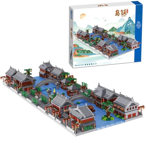 JOMIOD Modular Haus Bausteine, 6518 Klemmbausteine Wuzhen Chinesische Alte Berühmte Architektur Modular Gebäude, MOC Architektur Modular Haus Bausteine, Not Kompatibel mit Lgo von JOMIOD