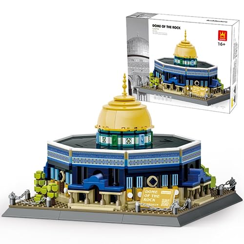 Modular Haus Bausteine, 983 Klemmbausteine Dome of The Rock, Jerusalem Bausatz, Konstruktionsspielzeug Architektur Baustein Modell MOC Haus Kompatibel mit Lego von JOMIOD