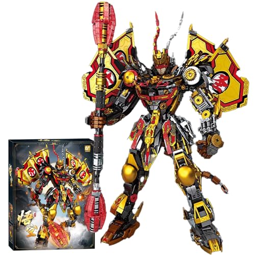Wukong Mecha Bausteine Bausatz, 1260+ Klemmbausteine Technik Mech Figure Modellbausatz, MOC Konstruktionsspielzeug Geschenk für 6+ Jahre Jungen und Erwachsene von JOMIOD