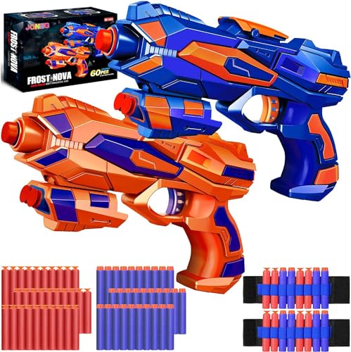 JONEG 2 Stück Schaumstoff Dart Blaster Spielzeugpistole Dart-Blaster Spielzeug Pistole Set Blaster Gun mit 60 Darts Geschenk für 3-8 Jahre Mädchen Junge Spielzeug Geburtstag Kinderspielzeug JONEG 2 Stück Schaumstoff Dart Blaster Spielzeugpistole Dart-Blaster Spielzeug Pistole Set Blaster Gun mit 60 Darts Geschenk für 3-8 Jahre Mädchen Junge Spielzeug Geburtstag Kinderspielzeug von JONEG