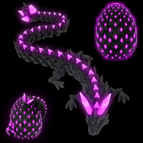 JONRRYIN 3D Gedrucktes Drachenei mit Drache, Drachen Spielzeug mit Augen, Kreative Spielzeug und Deko, Erwachsene Kinder Drachen Ei 3D Deko Schreibtischspielzeug Geschenke von JONRRYIN