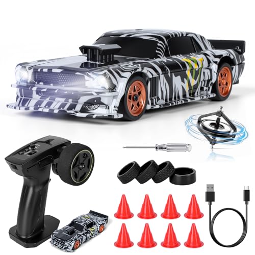 JONRRYIN Drift Ferngesteuertes Auto, 1:43 RC Drift Car (Schwarz Pro - Gyroskop) von JONRRYIN
