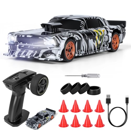 JONRRYIN Drift Ferngesteuertes Auto, 1:43 RC Drift Car (Schwarz - Standard) von JONRRYIN