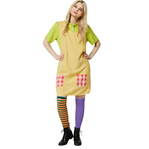 JONRRYIN Freches Damen in Strümpfen, Faschingskostüm für Erwachsene, Bunte Strümpfe, Karneval Langstrumpf Damenkleid Kostüme JONRRYIN Freches Damen in Strümpfen, Faschingskostüm für Erwachsene, Bunte Strümpfe, Karneval Langstrumpf Damenkleid Kostüme von JONRRYIN