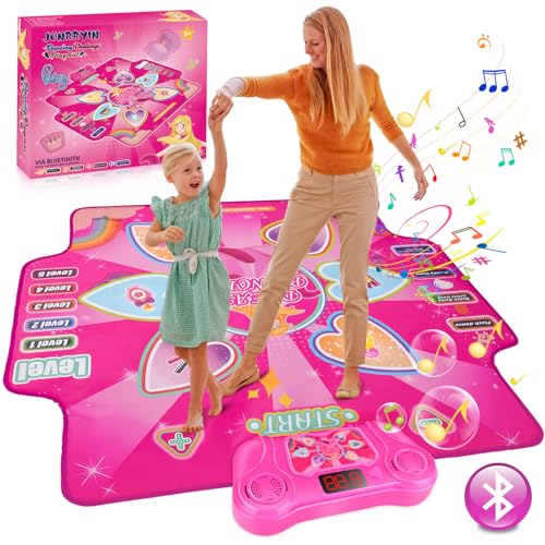 JONRRYIN Tanzmatte für Kinder ab 3-12 Jahre Mädchen, Tanzmatte mit Bluetooth 6 Tasten Leucht, Spielzeug Tanzmatte Spielteppich Mädchen, Kindertanzmatten Geschenke für Jungen Mädchen Weihnachten JONRRYIN Tanzmatte für Kinder ab 3-12 Jahre Mädchen, Tanzmatte mit Bluetooth 6 Tasten Leucht, Spielzeug Tanzmatte Spielteppich Mädchen, Kindertanzmatten Geschenke für Jungen Mädchen Weihnachten von JONRRYIN