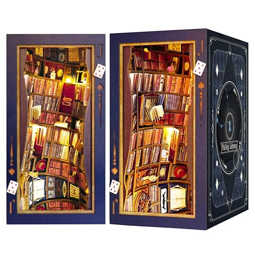 JOOHOUR DIY Book Nook Kit, Alice im Wunderland, Puppenhaus Miniatur, Booknook Bücherregal Insert Decor Alley 3D Holzpuzzle, Buchstützen Modellbausatz, Geschenk für Teenager und Erwachsene, Falling JOOHOUR DIY Book Nook Kit, Alice im Wunderland, Puppenhaus Miniatur, Booknook Bücherregal Insert Decor Alley 3D Holzpuzzle, Buchstützen Modellbausatz, Geschenk für Teenager und Erwachsene, Falling von JOOHOUR