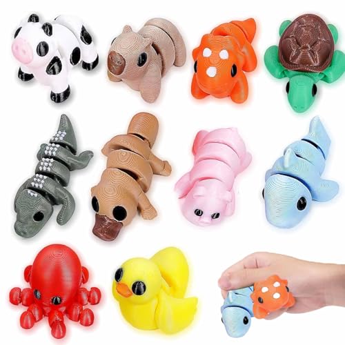 JOOTUEPO 3D-gedruckte Tiere, 12 Stück, 3D-gedrucktes Spielzeug, buntes bewegliches Gelenk/verschiedene Tiere, für Zuhause/Büro-Dekoration/Foto-Requisite/Kinderbildung/Geburtstagsgeschenke JOOTUEPO 3D-gedruckte Tiere, 12 Stück, 3D-gedrucktes Spielzeug, buntes bewegliches Gelenk/verschiedene Tiere, für Zuhause/Büro-Dekoration/Foto-Requisite/Kinderbildung/Geburtstagsgeschenke von JOOTUEPO