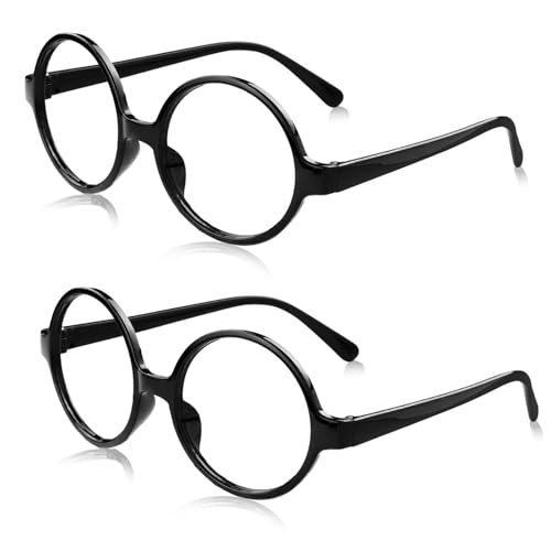 JOOTUEPO Spielzeugbrille, Retro Runde Brillen, Zauberer Brille Gläser mit Rundem Rahmen, Brillenrahmen ohne Linsen für Erwachsene und Kinder, Kostümzubehör für Halloween Karneval und Partys Cosplay JOOTUEPO Spielzeugbrille, Retro Runde Brillen, Zauberer Brille Gläser mit Rundem Rahmen, Brillenrahmen ohne Linsen für Erwachsene und Kinder, Kostümzubehör für Halloween Karneval und Partys Cosplay von JOOTUEPO