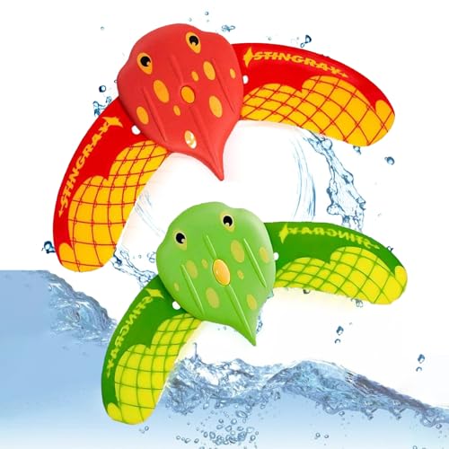 Teufel Fisch Schwimmbad Spielzeug, 2stkPool Spielzeug Kinder, Pool Spielzeug Unterwasser Glider, Schwimmbad Tauchspielzeug, Interessantes/Drücken Sie einfach den unter, Für Kinder/Hunde Tauchen Strand von JOOTUEPO