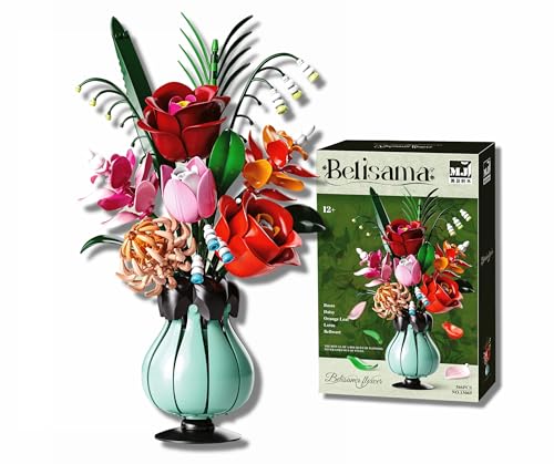 JOOZLEWELT Blumen Bauset für Mädchen ab 8+ Jahren - Blume Blumenstrauß Bausteine, Kunstblumen Pflanzen Bausatz, Botanik Kollektion Haushalt Deko, Kreatives Geschenk für Kinder Erwachsene JOOZLEWELT Blumen Bauset für Mädchen ab 8+ Jahren - Blume Blumenstrauß Bausteine, Kunstblumen Pflanzen Bausatz, Botanik Kollektion Haushalt Deko, Kreatives Geschenk für Kinder Erwachsene von JOOZLEWELT