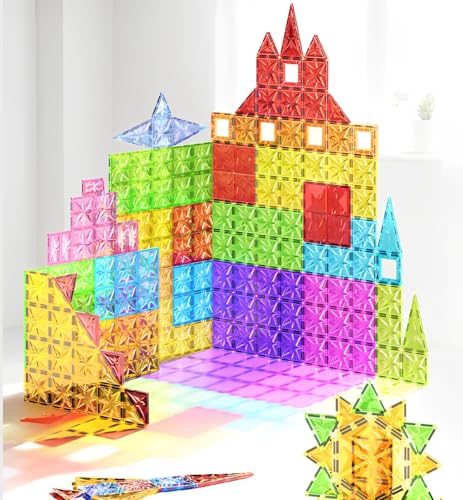 JOOZLEWELT Magnetische Fliesen, STEM-Bauspielzeug mit 100 Teilen, sensorische magnetische Bausteine für Kleinkinder und Kinder, Montessori-Spielzeug Jungen und Mädchen ab 3 Jahren JOOZLEWELT Magnetische Fliesen, STEM-Bauspielzeug mit 100 Teilen, sensorische magnetische Bausteine für Kleinkinder und Kinder, Montessori-Spielzeug Jungen und Mädchen ab 3 Jahren von JOOZLEWELT
