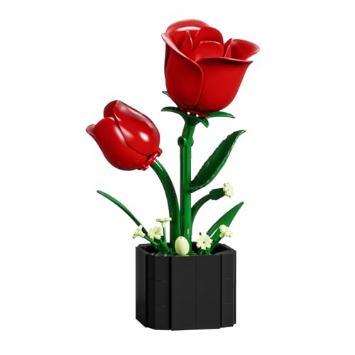 JOOZLEWELT Rose 226 pcs Blumen Sukkulenten Bonsai Baustein Set,Pflanzen Klemmbausteine Blumen,Blumen Bausteine Mädchen,Mini Flowers Botanische Deko,Room Decor Heimdekoration JOOZLEWELT Rose 226 pcs Blumen Sukkulenten Bonsai Baustein Set,Pflanzen Klemmbausteine Blumen,Blumen Bausteine Mädchen,Mini Flowers Botanische Deko,Room Decor Heimdekoration von JOOZLEWELT