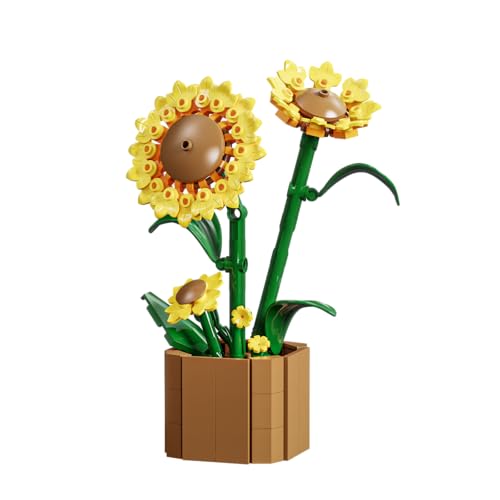 JOOZLEWELT Sonnenblume 296 pcs Blumen Sukkulenten Bonsai Baustein Set,Pflanzen Klemmbausteine Blumen,Blumen Bausteine Mädchen,Mini Flowers Botanische Deko,Room Decor Heimdekoration JOOZLEWELT Sonnenblume 296 pcs Blumen Sukkulenten Bonsai Baustein Set,Pflanzen Klemmbausteine Blumen,Blumen Bausteine Mädchen,Mini Flowers Botanische Deko,Room Decor Heimdekoration von JOOZLEWELT