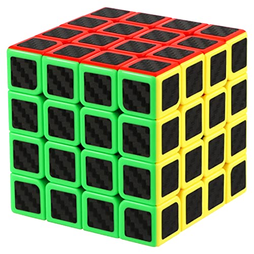 JOPHEK Zauberwürfel, 5x5 Speed Cube Original Magic Cube - Schneller & Professioneller - Aufkleber aus Kohlefaser (4x4) von JOPHEK