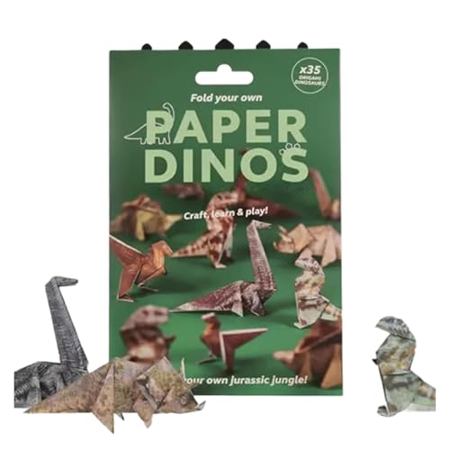 50pcs 3D Origami Kit, DIY Paper Cats Origami Kit, Creative Origami Animal Kit, Fold Your Own Paper Cats, Origami Animal Shaped Decoration Kit, Origami Set for Adults Kids (Dinosaurier) von JOPWUE