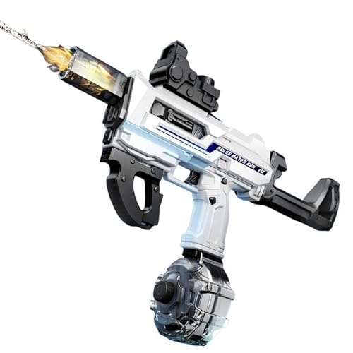 Elektrische Wasserpistole, 500 cc, leistungsstark, lange Reichweite, automatische Wasseraufnahme, Wasserpistole mit Lichteffekten, Wasserpistolen für Strand, Pool (schwarz) von JOPWUE