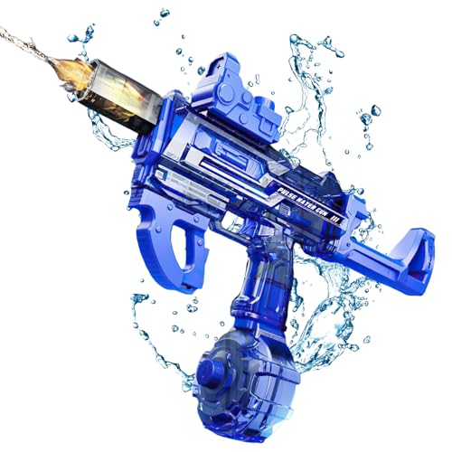 Elektrische Wasserpistole, 500 cc, leistungsstark, lange Reichweite, automatische Wasseraufnahme, Wasserpistole mit Lichteffekten, Wasserpistolen für Strand, Pool (weiß) von JOPWUE