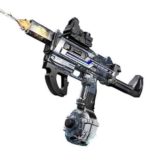 Elektrische Wasserpistole, 500 cc, leistungsstarke elektrische Wasserpistole, lange Reichweite, automatische Wasseraufnahme, Wasserpistole mit Lichteffekten, Wasserpistolen für Strand, Pool (blau) von JOPWUE