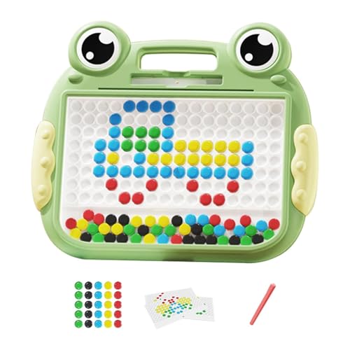 Magnetische Zeichentafel, magnetisches Zeichenbrett für Kinder, magisches Schiefer, mit Stiften und Perlen, Lernspielzeug für Vorschule, Montessori für Jungen von 3 4 5 6 Jahren, Mädchen (grün) von JOPWUE