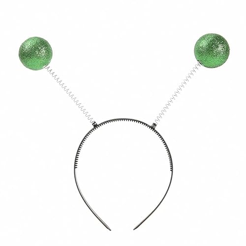 JORCEDI Alien-Antennen-Stirnband, ausgefallene Kopfbedeckung, Kleid, Party, Halloween, Weihnachten, für Cosplay, Kostüm, Urlaub, Geburtstag (grün) von JORCEDI