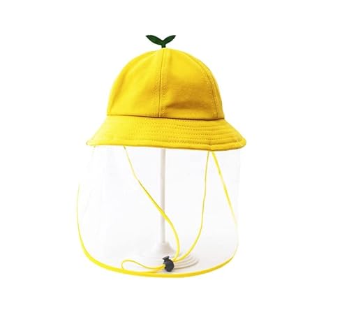 JORCEDI Kinder Jungen Mädchen Sommer staubdicht Sonnenhut Baumwolle verpackbar Visier gelb Hut mit Schild Eimer für Camping Angeln Strand Wandern JORCEDI Kinder Jungen Mädchen Sommer staubdicht Sonnenhut Baumwolle verpackbar Visier gelb Hut mit Schild Eimer für Camping Angeln Strand Wandern von JORCEDI