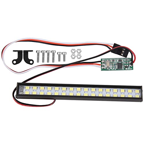 32 Stück Lampenperlen RC-Auto-Dachlampe, 100 Mm RC Crawler Universal-LED-Lichtleiste, Zubehörlänge, Ferngesteuerte App-gesteuerte Fahrzeugteile mit Drei Modi, Rc-Lichtdach-Kit-Leiste Passend für Hsp, von JOROBURO