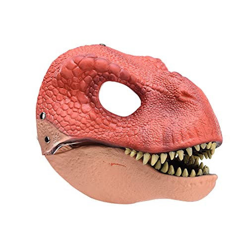 JOROBURO Dinosaurier-Maske, Halloween-Maske, Weiche Latex-Tyrannosaurus-Rex-Maske mit öffnendem Beweglichem Kiefer, Dinosaurier-Kopf-Cosplay-Maske für Rollenspiel-Party-Requisiten(#2) von JOROBURO