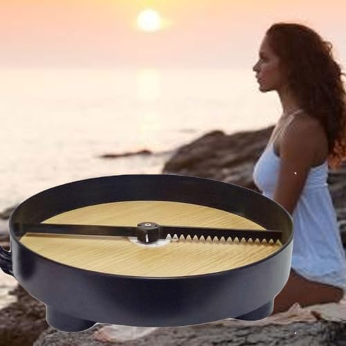 Elektrischer Meditationssandkasten mit 3 Runden/Min., automatischer, selbstrotierender Sandkasten für den Garten, 11,8 Zoll große dekorative Sandlandschaft fürs Büro, mit selbstrotierendem Schaber von JOSBY