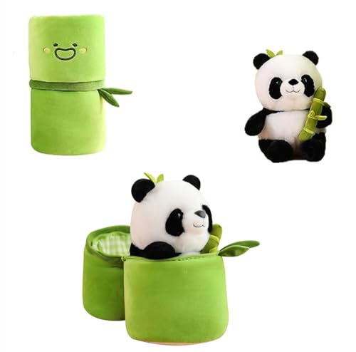 JOSON 30 cm süßes Bambus-Panda-Plüsch, Bambus-Panda-Stofftierkissen, Geburtstagsgeschenk für Jungen und Mädchen von JOSON