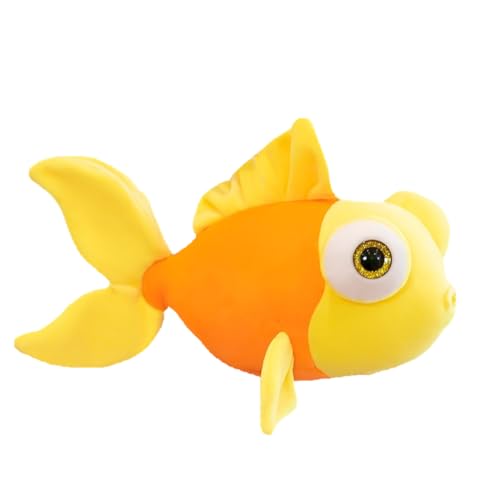 JOSON Goldfish Plüsch Stofftier Weiches Goldfisch Puppe Kissen Geburtstag für Jungen und Mädchen (34.8 cm) (Gelb) von JOSON