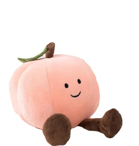JOSON Kreative Aubergine Plüschtiere, 6,5 Zoll Mini Gemüse und Obst Plüschpuppen, Geburtstagsgeschenke für Jungen und Mädchen, Heimdekoration (Honig Pfirsich) von JOSON