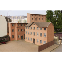 JOSWOOD 21037 H0 einfaches Wohnhaus, Hinterhofgebäude II, 3D Ziegel von JOSWOOD