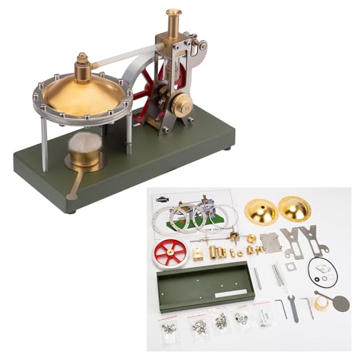 JOTPOR ENJOMOR Vertikale Dampfmaschine Modellbausatz, Retro DIY Motor Montage mit großem Schwungrad und Messing-Sicherheitsventil für erwachsene Hobbyisten, funktionales STEM pädagogisches Display JOTPOR ENJOMOR Vertikale Dampfmaschine Modellbausatz, Retro DIY Motor Montage mit großem Schwungrad und Messing-Sicherheitsventil für erwachsene Hobbyisten, funktionales STEM pädagogisches Display von JOTPOR