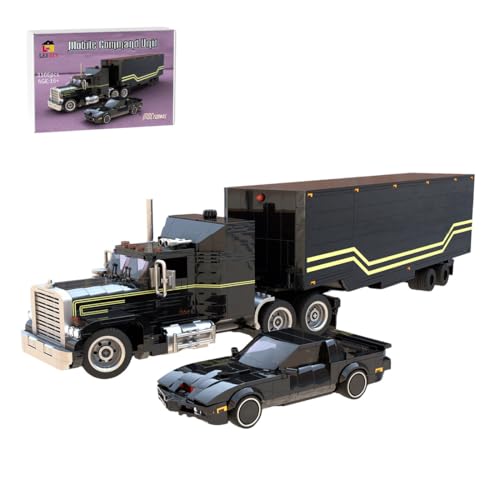 JOTPOR MOC-216375 Mobile Operations Unit Building Block Set, 80er Jahre Sci-Fi Truck & Trailer Display Modell mit Innenbeleuchtung, Adult Collectors Edition (3106PCS) von JOTPOR
