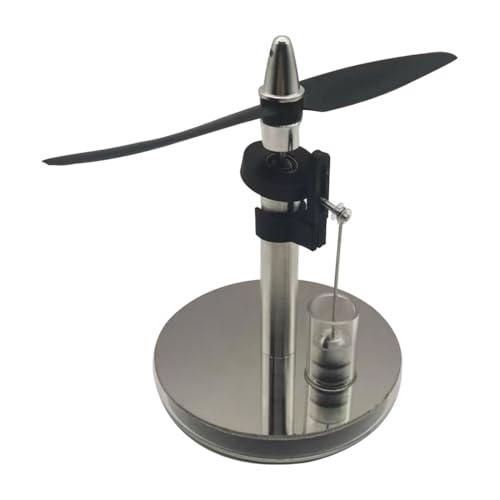 JOTPOR Mini-Stirlingmotor-Modell, handgefertigt, funktionale Wärmemaschine mit Zweiblatt-Propeller, Desktop-Wissenschaftsset, pädagogisches Physik-Modell (Stil 2) von JOTPOR