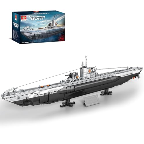 JOTPOR U-Boot Modell MOC Bauklötze Bausatz - 3660PCS DIY Montage Historisches Militärisches Ausstellungsmodell für Erwachsene und Militärbegeisterte JOTPOR U-Boot Modell MOC Bauklötze Bausatz - 3660PCS DIY Montage Historisches Militärisches Ausstellungsmodell für Erwachsene und Militärbegeisterte von JOTPOR
