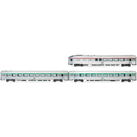 JOUEF HJ4196 H0 Dreiteiliges Set EC „Etoile du Nord“, Set 1/2 (1 x A4Dtux, 1 x B8u und 1 x B91/2tu), SNCF, Ep. V von JOUEF