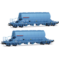 JOUEF HJ6230 H0 2-tlg. Set vierachsiger Schwenkdachwagen Taoos, NACCO, Ep. VI von JOUEF